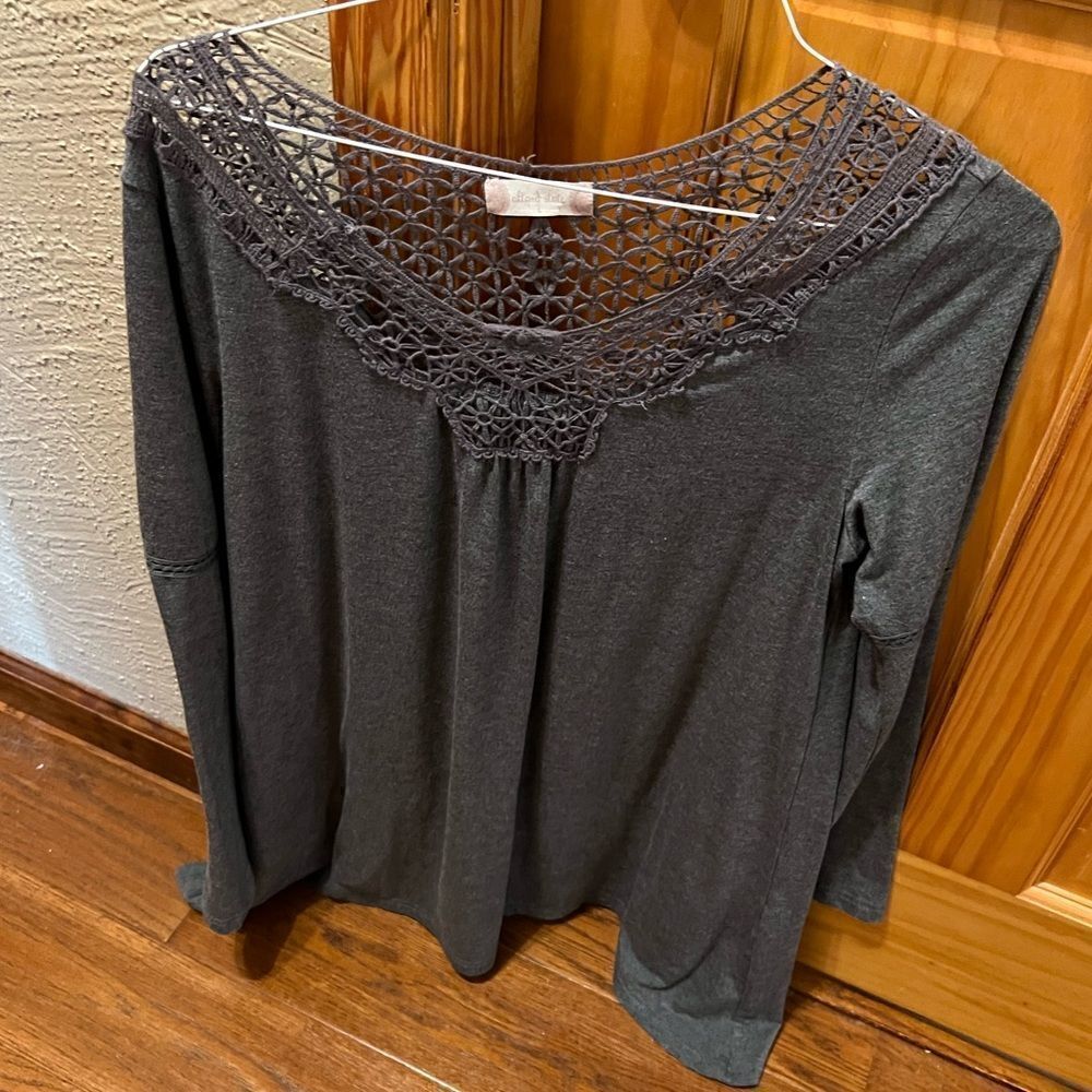 Altar’d State size large gray long sleeve  top